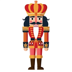 Christmas Decoration Nutcracker King Sticker